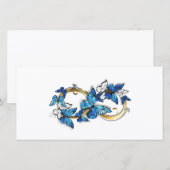 Symbool oneindigheid van blauwe Morpho vlinders Bedankkaart (Voorkant / Achterkant)