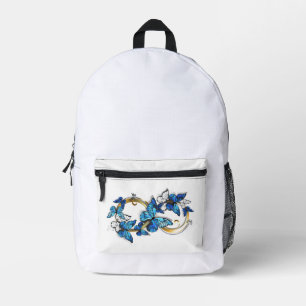 Symbool oneindigheid van Blauwe Morpho Vlinders Bedrukte Rugzak
