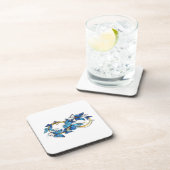 Symbool oneindigheid van Blauwe Morpho Vlinders Bier Onderzetter (Rechterzijde)