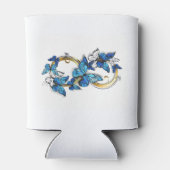 Symbool oneindigheid van blauwe Morpho vlinders Blikjeskoeler (Achterkant)