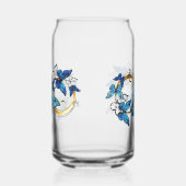 Symbool oneindigheid van Blauwe Morpho Vlinders Blikvorm Glas (Rechts)