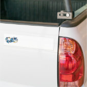 Symbool oneindigheid van Blauwe Morpho Vlinders Bumpersticker (Op Truck)