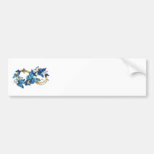 Symbool oneindigheid van Blauwe Morpho Vlinders Bumpersticker