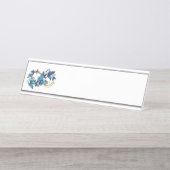 Symbool oneindigheid van Blauwe Morpho Vlinders Bureau Naambordje (Voorkant)