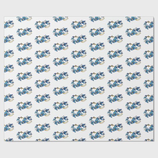Symbool oneindigheid van blauwe Morpho vlinders Cadeaupapier (Vlak)