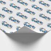Symbool oneindigheid van blauwe Morpho vlinders Cadeaupapier (Hoek)