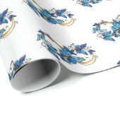 Symbool oneindigheid van blauwe Morpho vlinders Cadeaupapier (Rol Hoek)