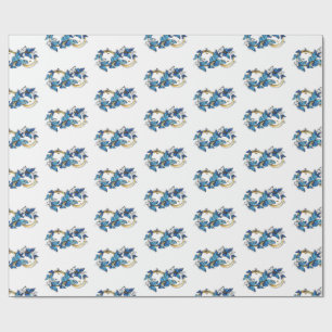 Symbool oneindigheid van blauwe Morpho vlinders Cadeaupapier