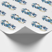 Symbool oneindigheid van blauwe Morpho vlinders Cadeaupapier (Hoek)