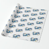 Symbool oneindigheid van blauwe Morpho vlinders Cadeaupapier (Uitgerold)