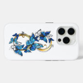 Symbool oneindigheid van blauwe Morpho vlinders Case-Mate iPhone Case (Achterkant (horizontaal))