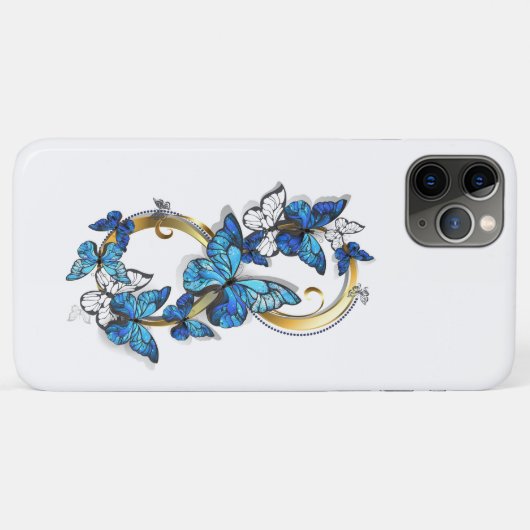 Symbool oneindigheid van blauwe Morpho vlinders Case-Mate iPhone Case (Achterkant (horizontaal))