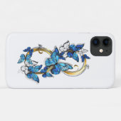 Symbool oneindigheid van blauwe Morpho vlinders Case-Mate iPhone Case (Achterkant (horizontaal))