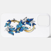 Symbool oneindigheid van Blauwe Morpho Vlinders Case-Mate iPhone Case (Achterkant (horizontaal))