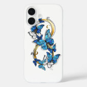 Symbool oneindigheid van Blauwe Morpho Vlinders Case-Mate iPhone Case (Achterkant)