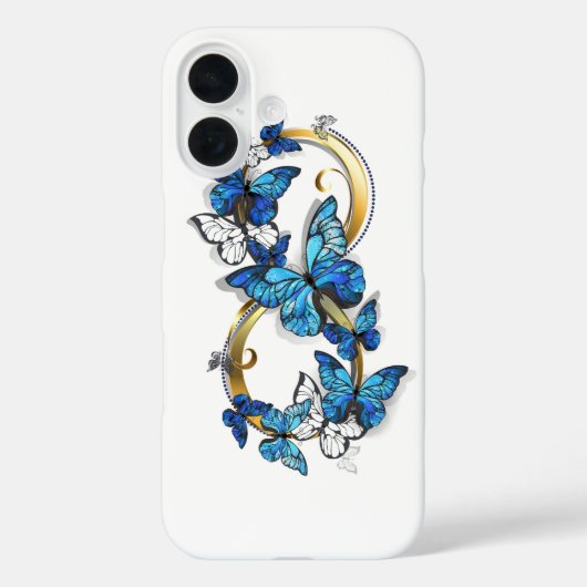 Symbool oneindigheid van Blauwe Morpho Vlinders Case-Mate iPhone Case (Achterkant)