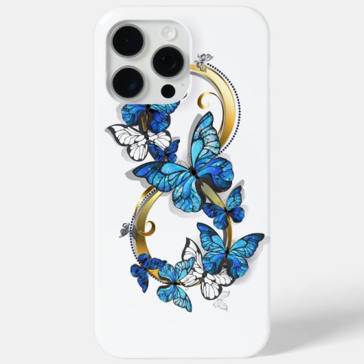 Symbool oneindigheid van Blauwe Morpho Vlinders Case-Mate iPhone Case (Achterkant)