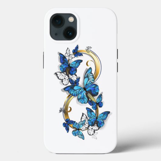 Symbool oneindigheid van Blauwe Morpho Vlinders Case-Mate iPhone Case (Achterkant)