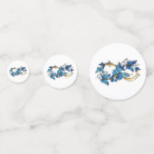 Symbool oneindigheid van blauwe Morpho vlinders Confetti (Voorkanten)