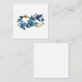 Symbool oneindigheid van Blauwe Morpho Vlinders Contactkaartje (Voorkant / Achterkant)