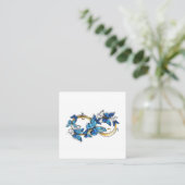 Symbool oneindigheid van Blauwe Morpho Vlinders Contactkaartje (Staand voorkant)