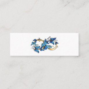 Symbool oneindigheid van Blauwe Morpho Vlinders Contactkaartje