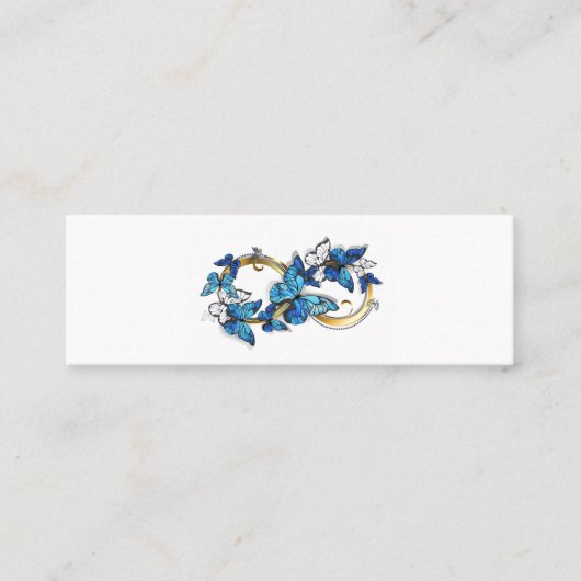 Symbool oneindigheid van Blauwe Morpho Vlinders Contactkaartje (Voorkant)