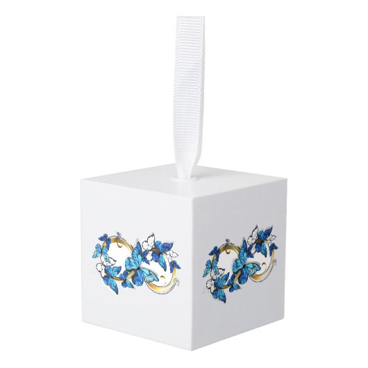 Symbool oneindigheid van Blauwe Morpho Vlinders Decoratie (Voorkant hoekig)
