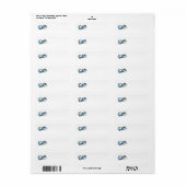 Symbool oneindigheid van Blauwe Morpho Vlinders Etiket (Full Sheet)