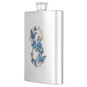 Symbool oneindigheid van blauwe Morpho vlinders Flacon (Links)