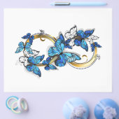 Symbool oneindigheid van blauwe Morpho vlinders Flyer (Enkel)