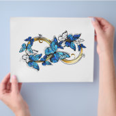 Symbool oneindigheid van blauwe Morpho vlinders Flyer (Hand)