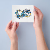 Symbool oneindigheid van Blauwe Morpho Vlinders Flyer (Hand)