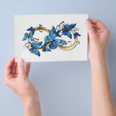 Symbool oneindigheid van Blauwe Morpho Vlinders Flyer (Hand)