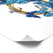 Symbool oneindigheid van Blauwe Morpho Vlinders Foto Afdruk (Hoek)