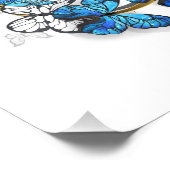 Symbool oneindigheid van blauwe Morpho vlinders Foto Afdruk (Hoek)