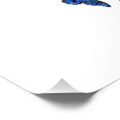 Symbool oneindigheid van blauwe Morpho vlinders Foto Afdruk (Hoek)