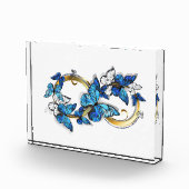 Symbool oneindigheid van Blauwe Morpho Vlinders Fotoblokken (Rechts)
