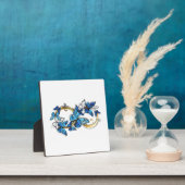 Symbool oneindigheid van blauwe Morpho vlinders Fotoplaat (Insitu)