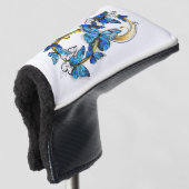 Symbool oneindigheid van blauwe Morpho vlinders Golfheadcover (3/4 voorkant)