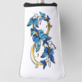 Symbool oneindigheid van blauwe Morpho vlinders Golfheadcover (Draai 90)