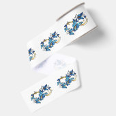 Symbool oneindigheid van Blauwe Morpho Vlinders Grosgrain Lint (Achterkant)