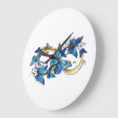 Symbool oneindigheid van Blauwe Morpho Vlinders Grote Klok (Hoek)