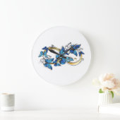 Symbool oneindigheid van Blauwe Morpho Vlinders Grote Klok (Huis)