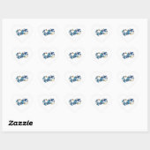 Symbool oneindigheid van Blauwe Morpho Vlinders Hart Sticker (Vel)