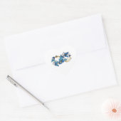 Symbool oneindigheid van Blauwe Morpho Vlinders Hart Sticker (Envelop)