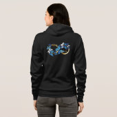 Symbool oneindigheid van blauwe Morpho vlinders Hoodie (Achterkant volledig)