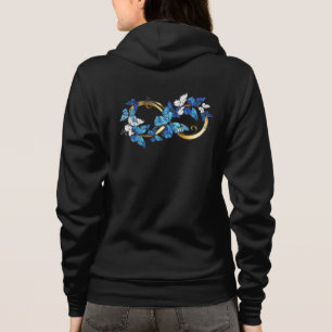 Symbool oneindigheid van blauwe Morpho vlinders Hoodie
