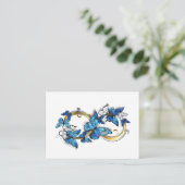 Symbool oneindigheid van Blauwe Morpho Vlinders Informatiekaartje (Staand voorkant)
