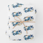 Symbool oneindigheid van blauwe Morpho vlinders Inpakpapier Vel (In situ)